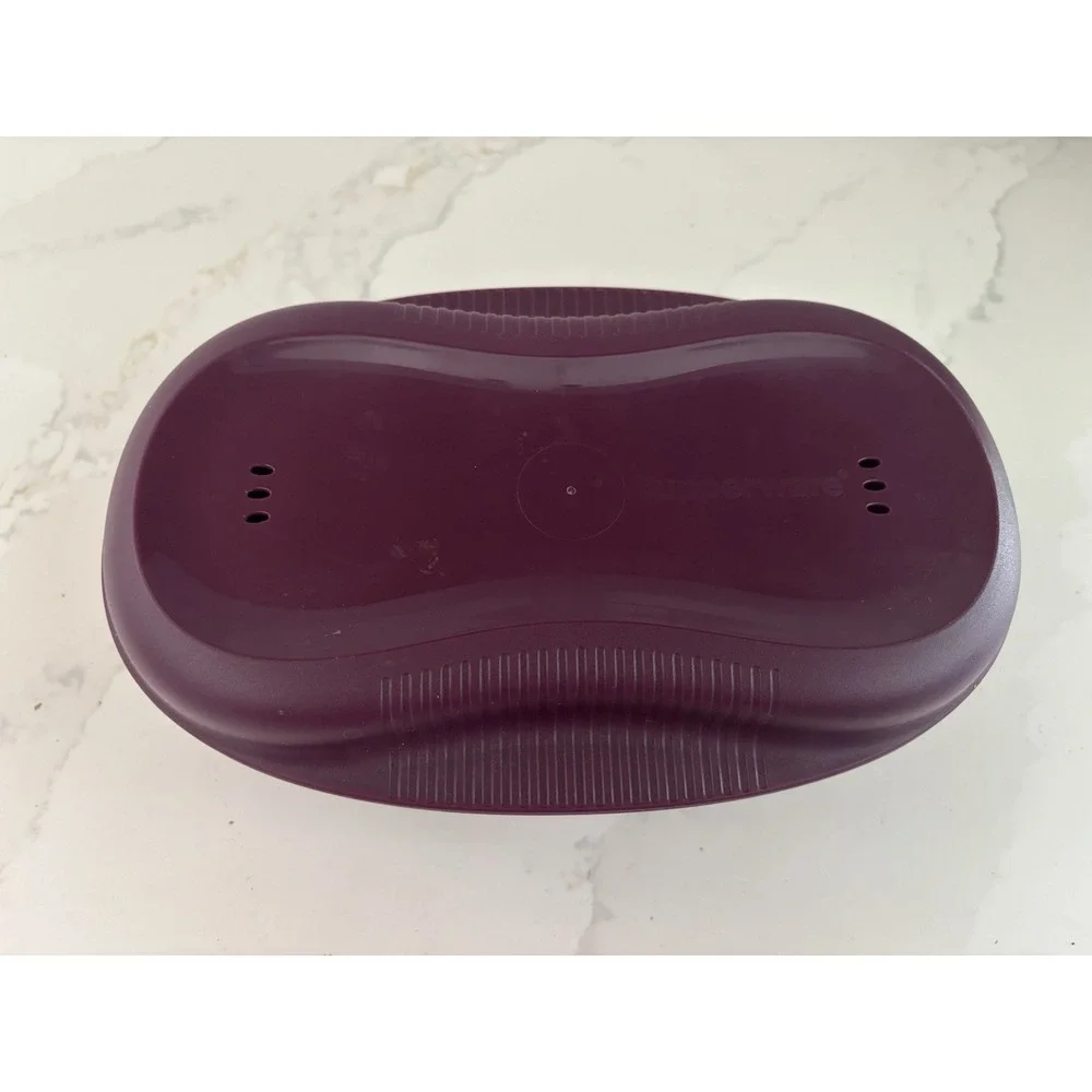 Tupperware Breakfast Maker Microwave Egg Omelet Cooker Purple Inserts 6996